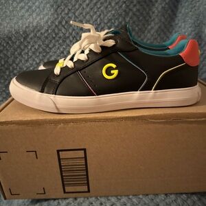GBG Los Angeles Black Sneakers with Neon Accents